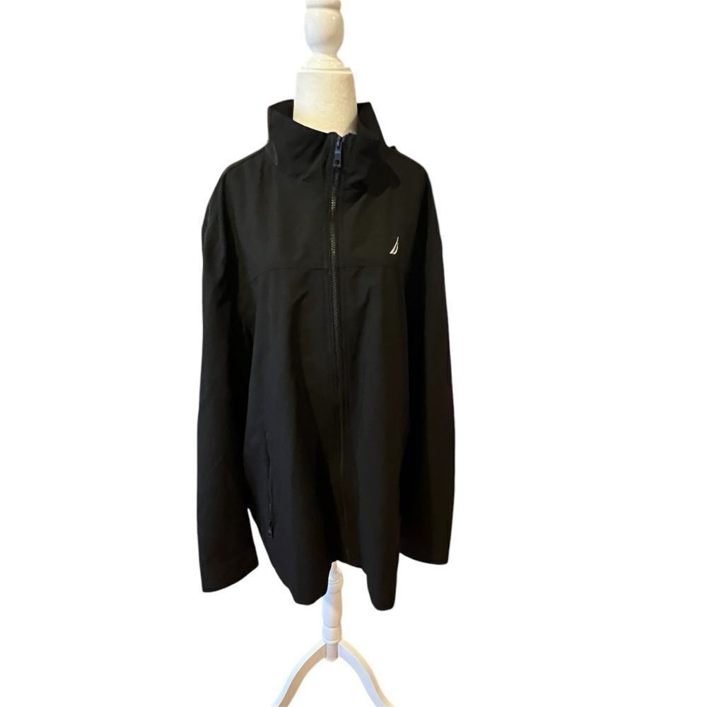 NWOT Nautica men's 3x Microfiber Light Weight Zip Up Pocket Casual jacket black - Picture 6 of 11